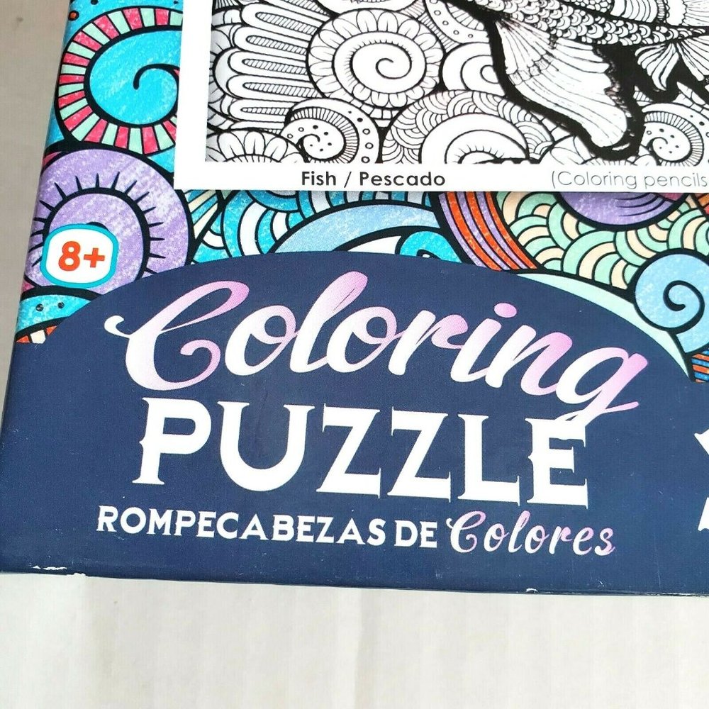Fish Coloring Puzzle 300 Piece Jigsaw Sealed Lafayette Puzzle Factory 18" x 24" - Picture 2 of 7